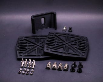 Dual Bass Shaker Mounting Kit + Mini USB Amp Mount | Dayton Audio BST-1 | 8020 T-Slot Cockpit | Sim Racing Accessories | Flight Simulator