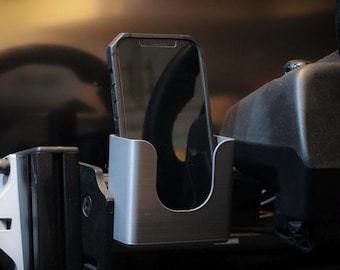 Sim Rig Smartphone Holder w/ Charging Cable Port  | 8020 Aluminum Profile | SIM Racing Cockpit | Mods Accessories | Flight Simulator
