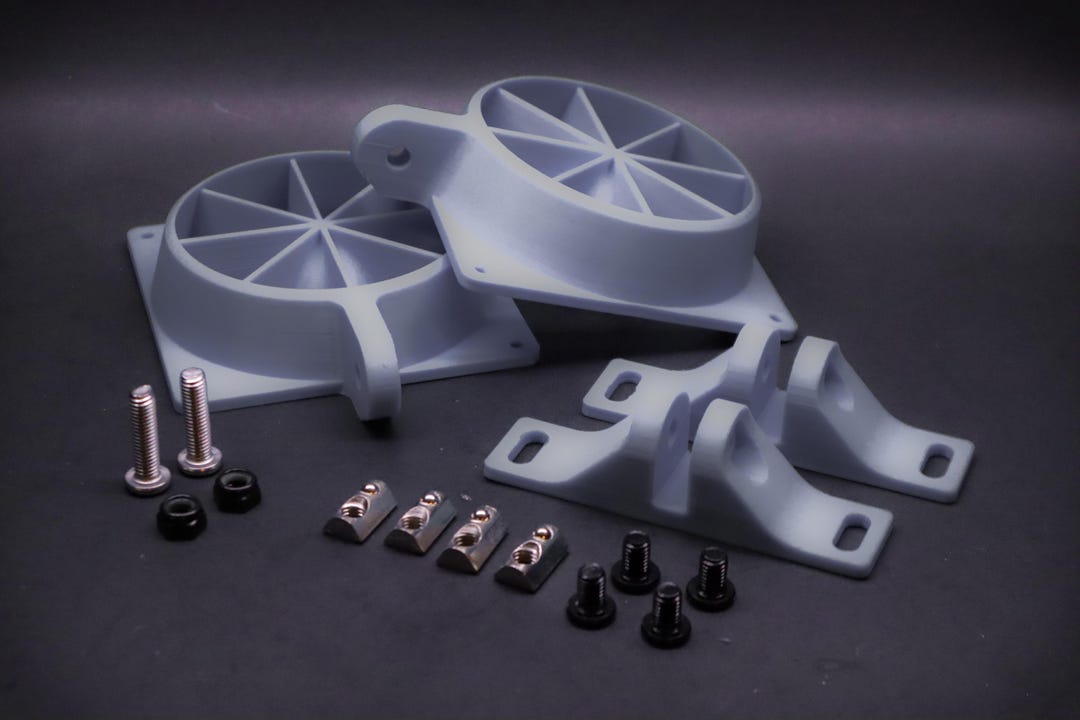 8020 Sim Racing Kit Dual 120mm Fan Mounting Kit + Hardware | Wind Simulator Kit | Sim ...
