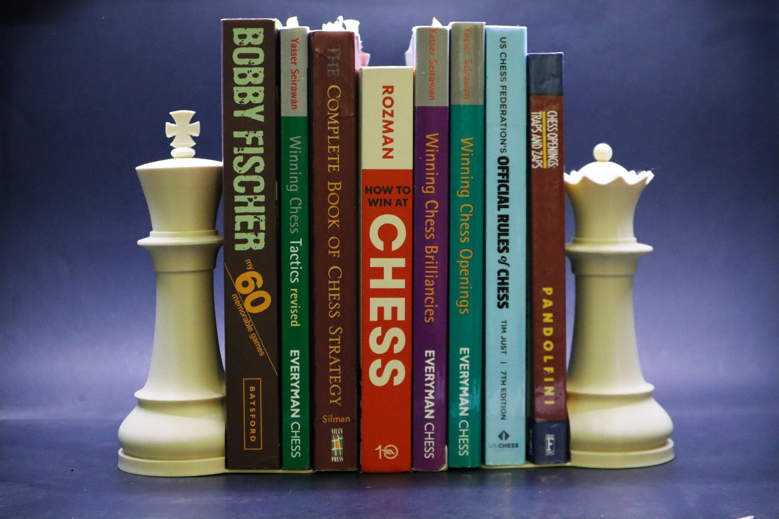 JUMBO Chess Piece Bookends | Tournament Style Chess Decor