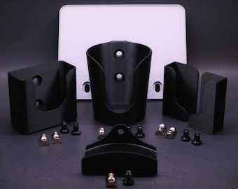8020 Sim Rig Accessory Bundle | Cup Holder, Phone Mount, Keyboard Tray, Mouse Pad & Headset Hanger | Flight Sim