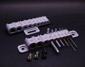 Metric Hex Key Holders for Sim Racing 8020 Aluminum Profile Rig | Sim Racing Cockpit Accessories and Mods | Flight Sim