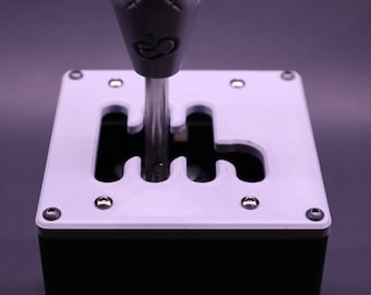 Shifter Gate Replacement (6+R) for Generic USB Shifter [Direct Fit/NO Hardware Required] | SIM Racing Accessories Mods Upgrades | Sim Rig