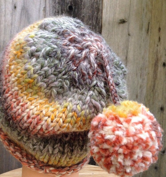 Unisex Hand Knit Wool Blend Beanie