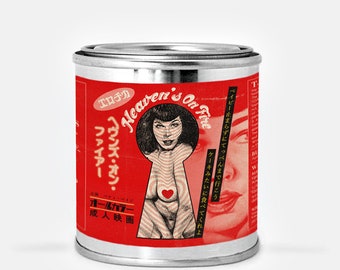 Cashmere Vanilla // Deliciously Scented Candle // Heaven's On Fire // Vintage Japanese Sexy Cinema Inspired  // 8oz
