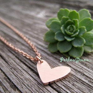 Heart rose gold necklace, rose gold plated heart necklace, wild heart, stainless steel