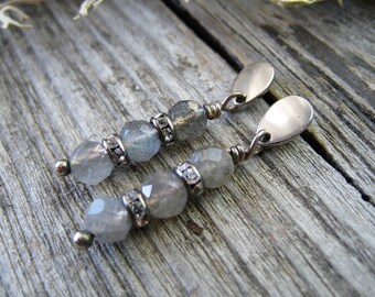 Labradorite earrings, gemstone earrings