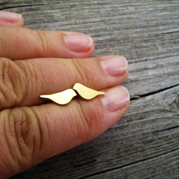 Süße Mini-Vögelchen Stecker gold, Edelstahl, Ohrstecker Vogel, minimalistisch, 1 Paar