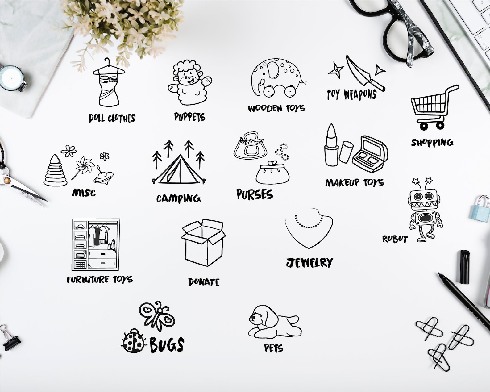 63 Toy Storage Labels Svg Files for Cricut/children Toy Storage Label