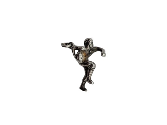 Unique Football Player Sterling Silver Antique Ch… - image 3