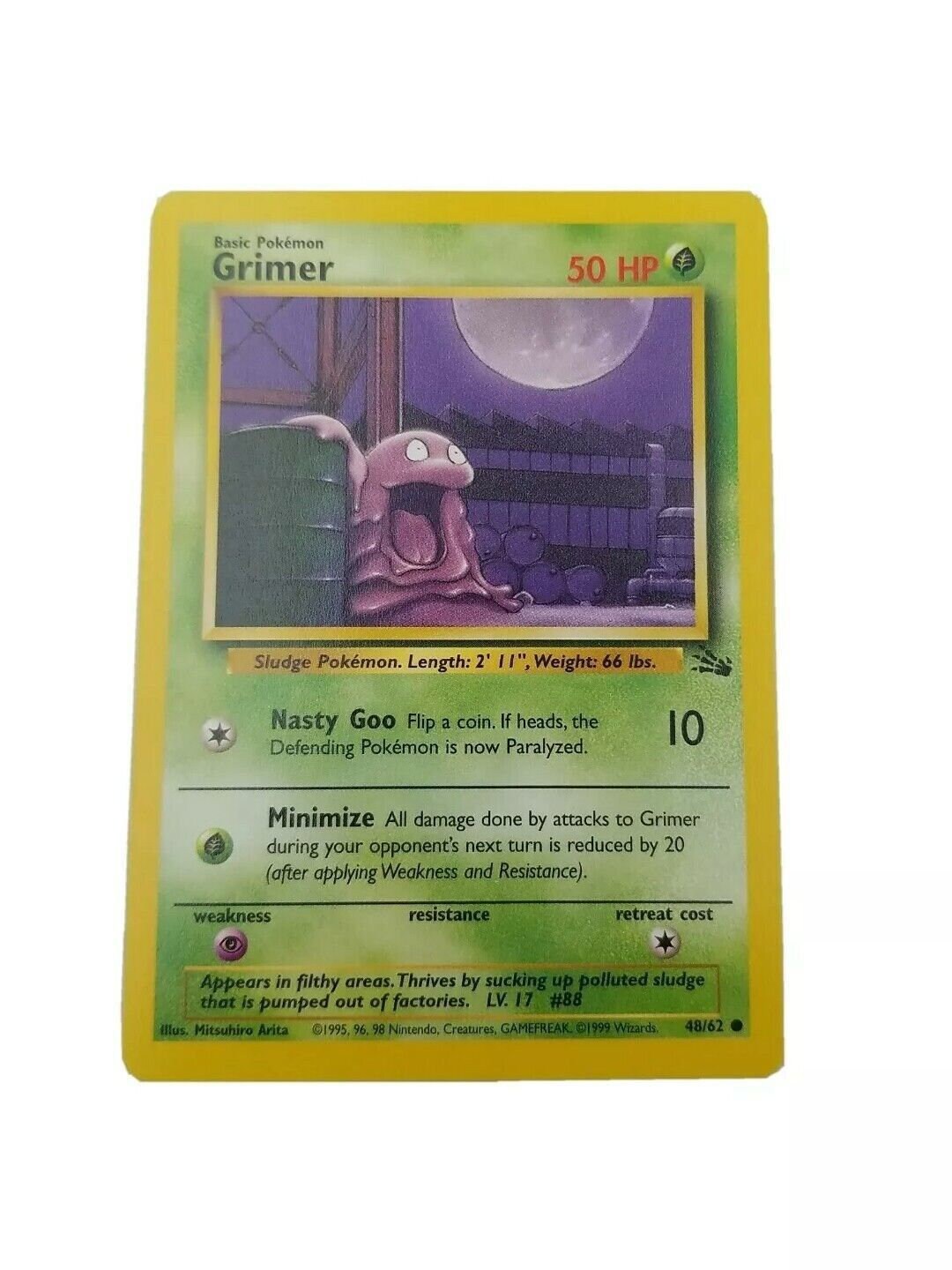 Pokmon TCG Grimer Fossil 48 Regular Unlimited Common - Etsy