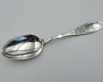 Antique two doves Krider /& Biddle 1860s Ornate engraved serving spoon sterling silver