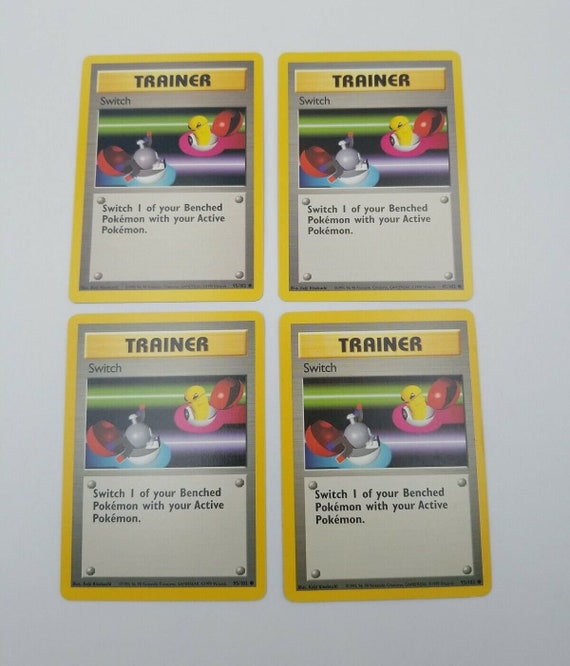 Set of 4 Pokmon Cards TCG Switch Base Set 95/102 Regular Unlimited Common  - Etsy