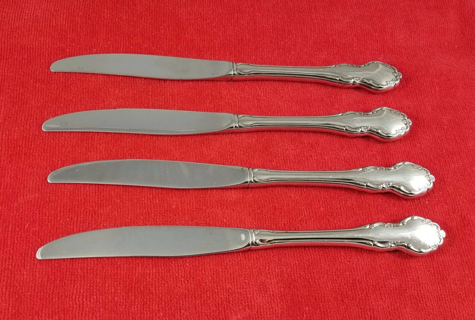 4 Dinner Knives Tennyson by Oneida Community Heirloom Cube Stainless