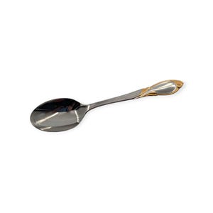 Teaspoon - Cache Gold Accent by Yamazaki Japan Stainless Flatware 6.5&quot;