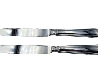 2 New French Hollow Dinner Knives ~ Baguettes by Ricci Stainless Flatware 9 5/8"