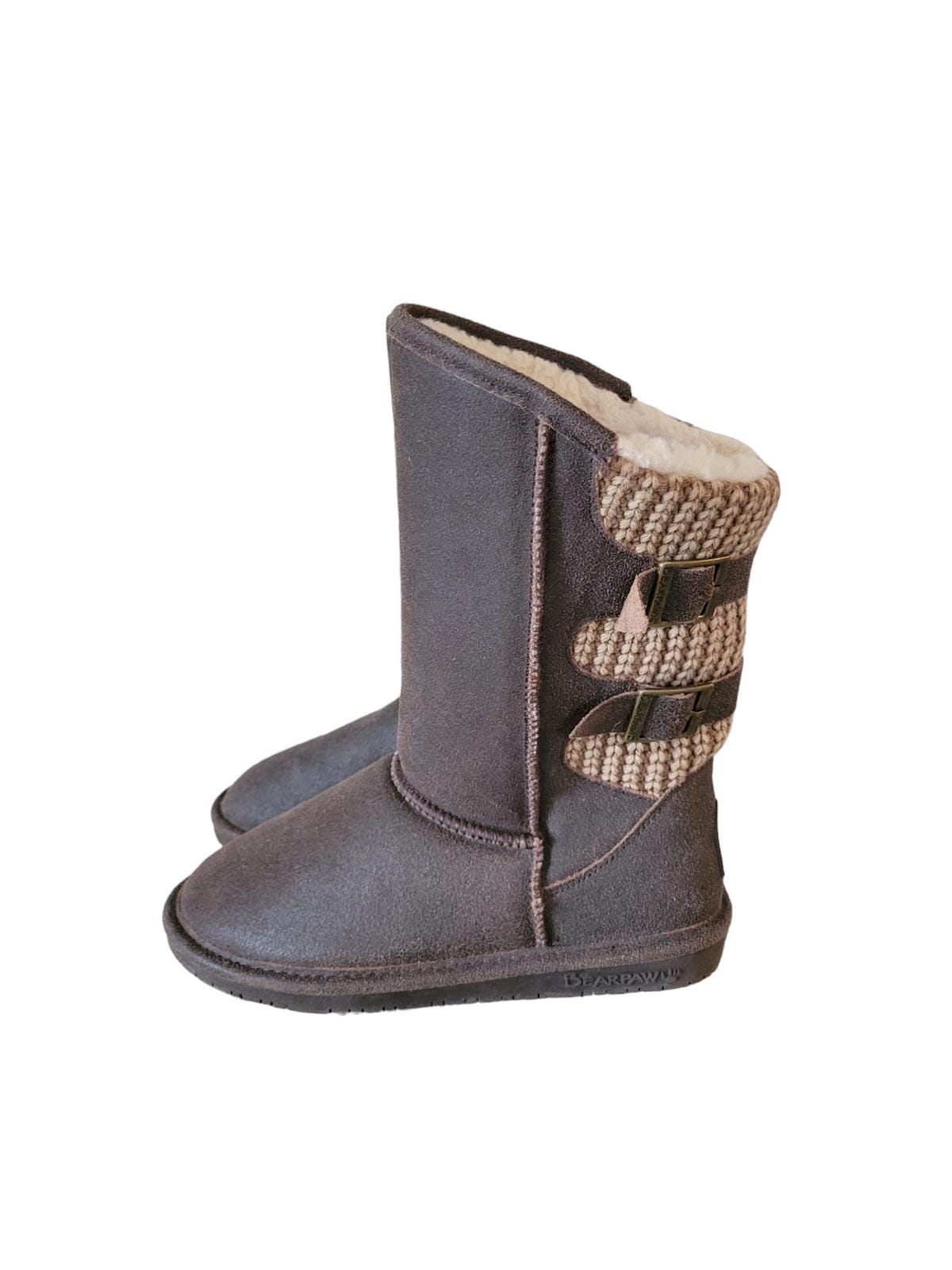 Bearpaw Boshie Brown Suede Leather Snow Winter Boots Shoes Size 7 Etsy
