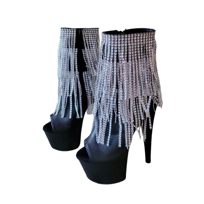 pleaser open toe boots