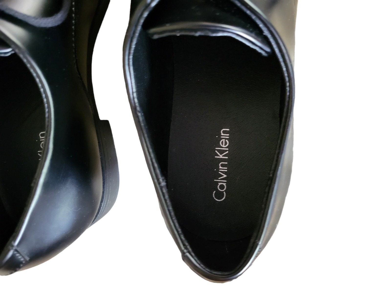 CALVIN KLEIN DORREL LEATHER MEN\'S DRESS SHOES SIZE 7.5 BLACK COLOR Amazon.com | Calvin Klein Men main image 3