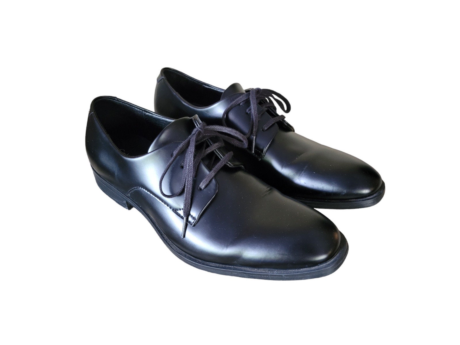 Calvin Klein Dorrel Black Leather Mens Dress Shoes Size 10.5  display picture 3