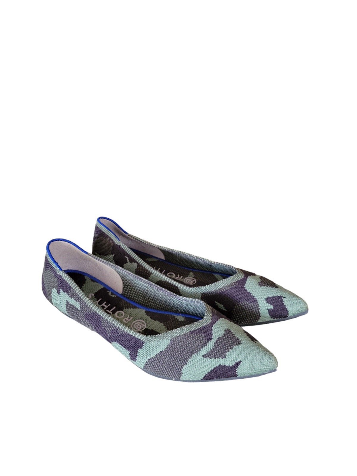 Rothys the Point Olive Camouflage Camo Women s Pointed Ballet Flats Size 8 Etsy