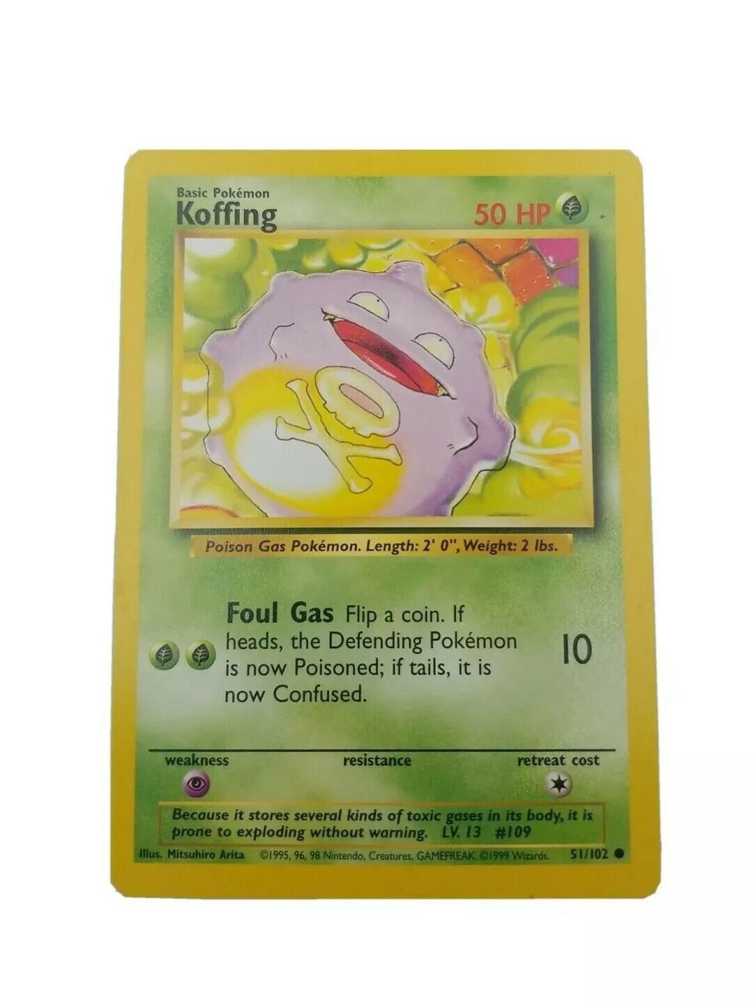 Pokmon TCG Koffing Base Set 51/102 Regular Unlimited Common - Etsy  Australia