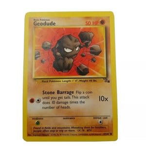 Pokémon TCG Geodude Fossil 47 Regular  Common