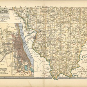 Südillium Chicago 1897 Atlas Karte Digitaler Download 17,71 MB PDF