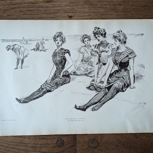 Original 1900 &quot;Picturesque America&quot; Charles Gibson 2 Sided Print Art 17&quot; x 11&quot;