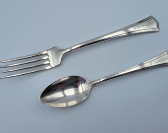 Dinner Fork & Teaspoon ~ Farmington by Universal Silverplate Flatware Mono