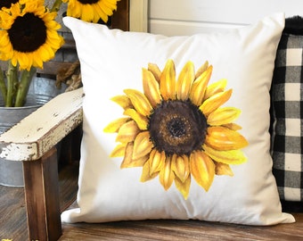 Sunflower pillow | Etsy