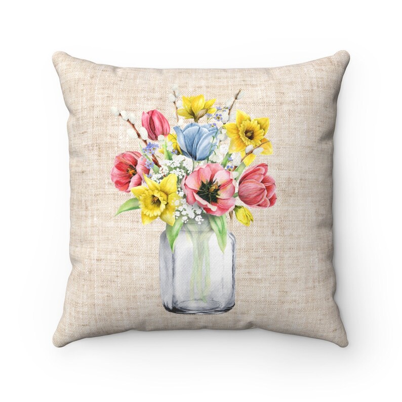 Spring Pillow Coverssprint Flowers Pillow Floral Etsy