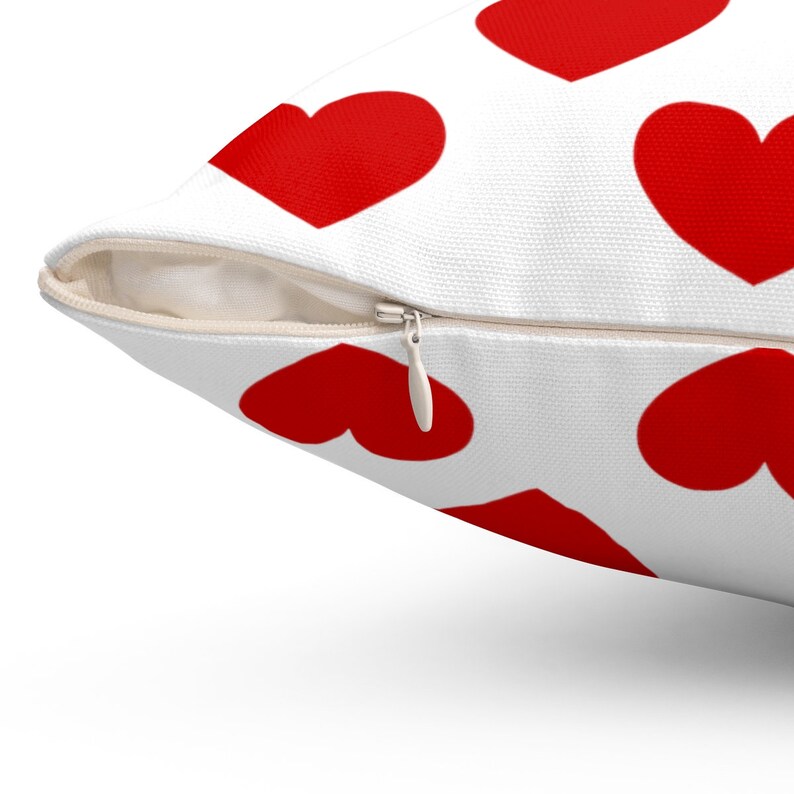 Hearts Pillow Cover Double Side Printvalentines Pillow Etsy