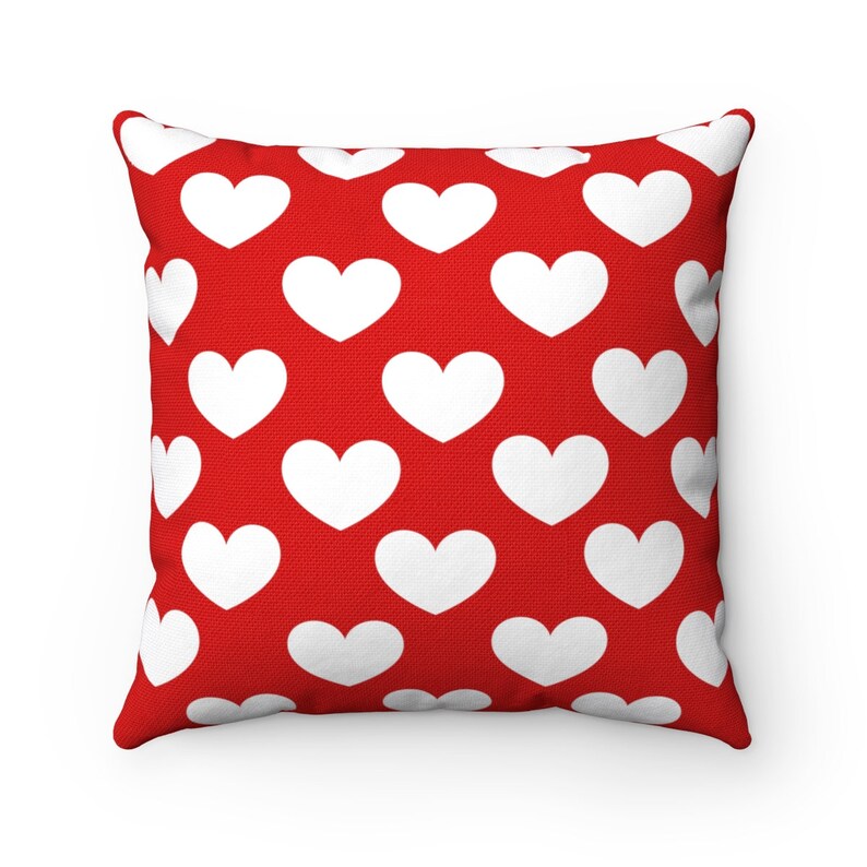 Hearts Pillow Cover Valentines Pillows Gifts for Valentines Etsy