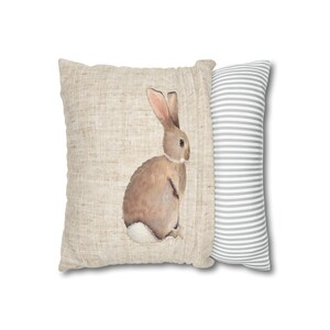 Easter Bunny Pillow Cover: Rustic Farmhouse Decor image 4