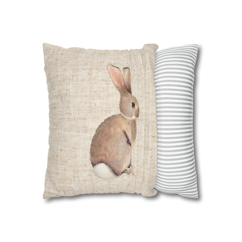 Easter Bunny Pillow Cover: Rustic Farmhouse Decor image 4
