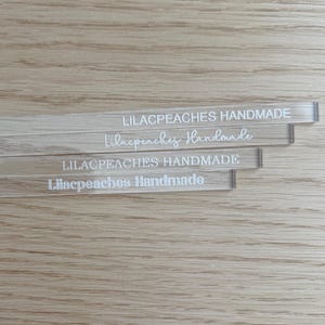 Engraved Acrylic Cake Topper Sticks: 6.5&quot; Branding Supplies