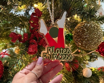 Pilates Ornament, Acrylic Fitness Ornament