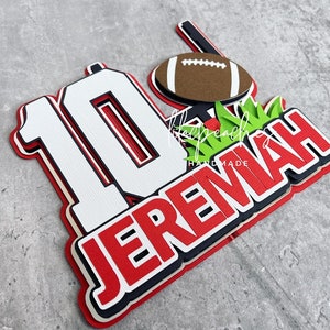 Football Birthday Cake Topper, Football Cake Topper, Football Birthday Party, Sports Birthday Cake Topper, Football Birthday Decorations