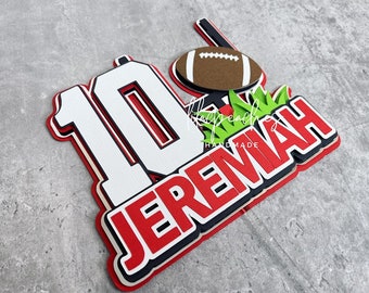 Football Birthday Cake Topper, Football Cake Topper, Football Birthday Party, Sports Birthday Cake Topper, Football Birthday Decorations