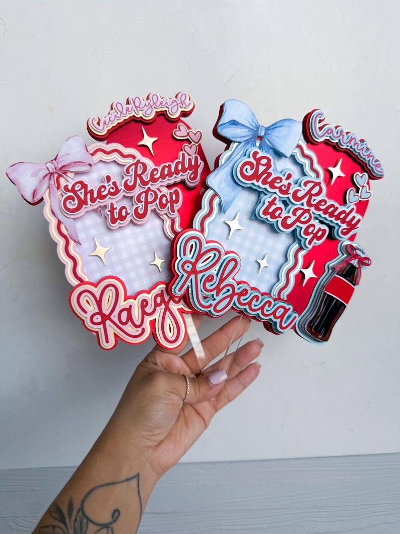 She's Ready to Pop Cake Topper, Soda Pop Cake Topper, Baby Shower ...