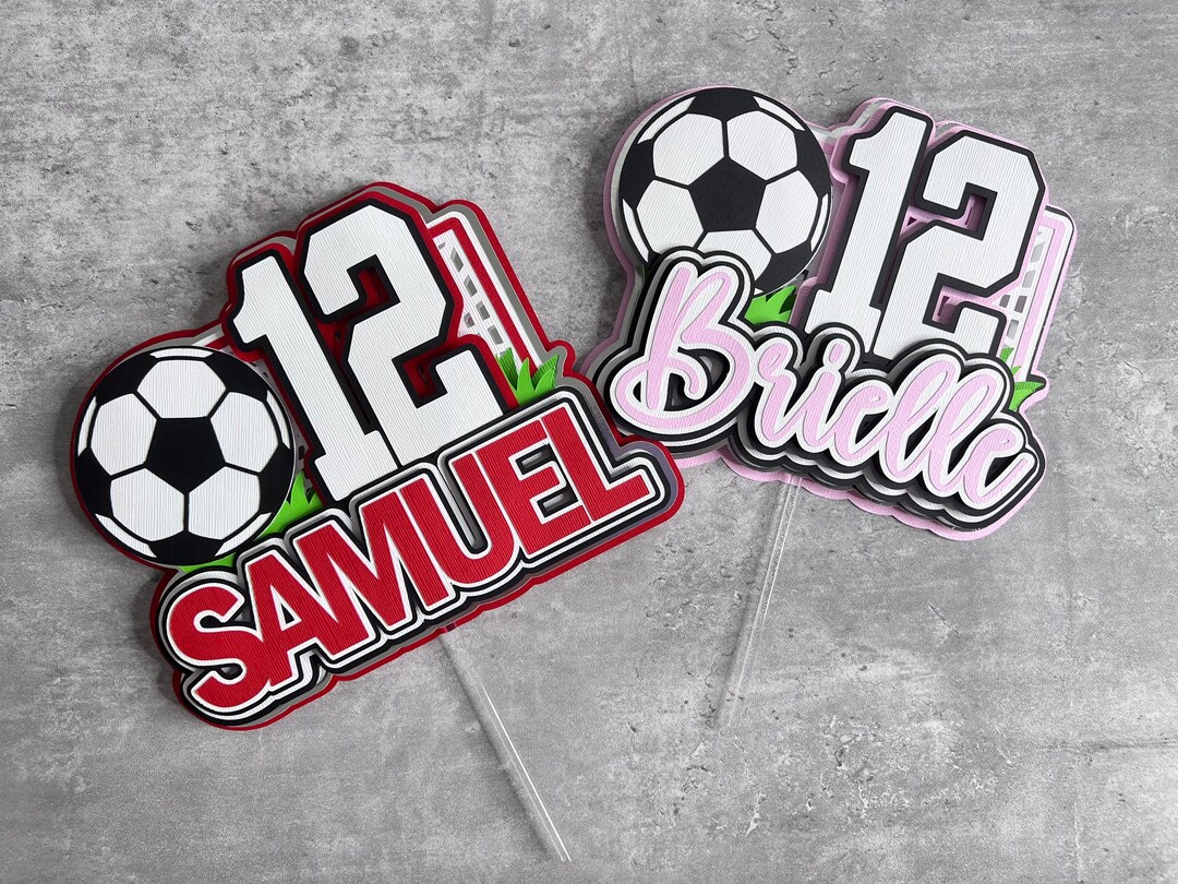 Soccer Birthday Cake Topper - Football Theme Decor For Kids & Adults