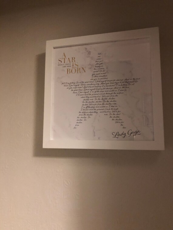 Lady Gaga Bradley Cooper A Star Is Born Song Lyric Print Etsy
