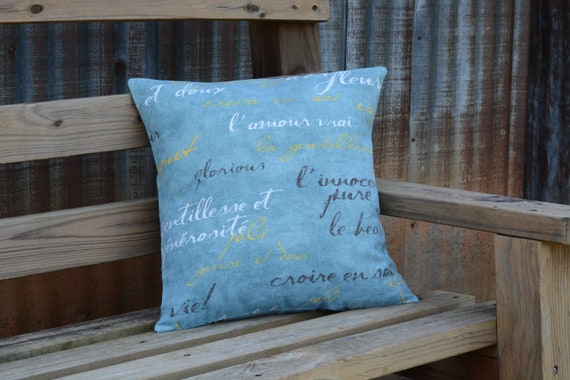 Light Blue Pillow Cover Blue Envelope Pillow Cover Blue Etsy