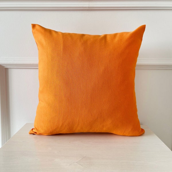 Orange Linen Pillow Etsy