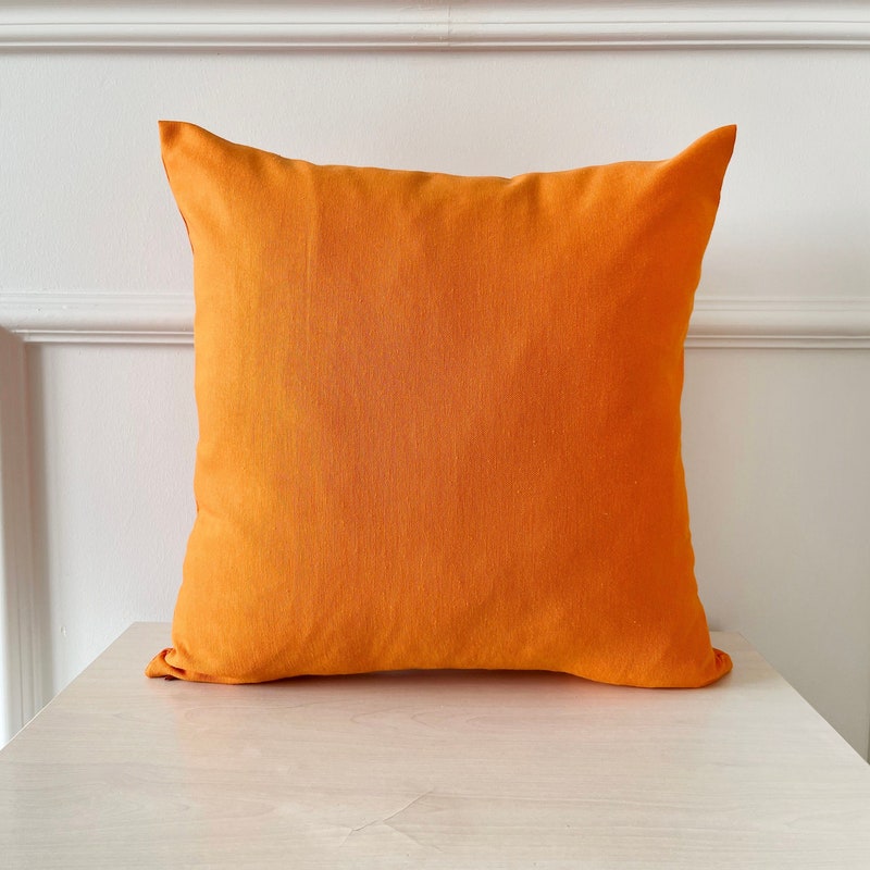Orange Linen Pillow - Etsy
