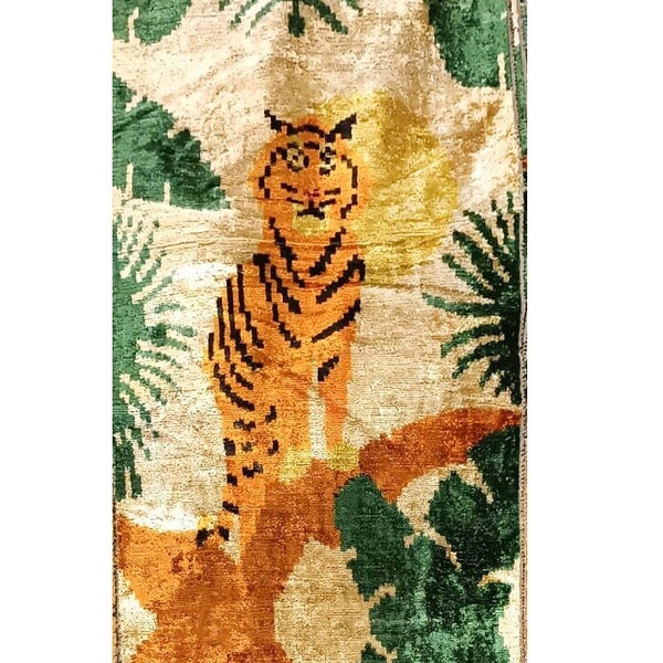 Ikat Silk Velvet Fabric Etsy