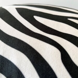 Zebra Pattern Pillow, Black & White Pillow, Animal Print Pillow, All Size Pillow, Polyester Pillow, 18 x 18 Accent Pillow, Throw Pillow image 10