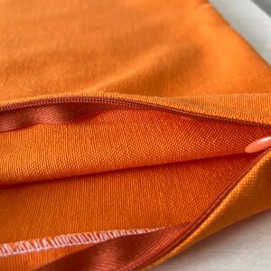 Orange Linen Pillow, All Size Solid Color Pillow, Linen Pillow, Duck Fabric Cotton Pillow, 18 x 18 Accent Pillow, Plain Pillowcase image 8