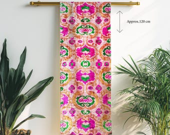 Taif – Pink Pomegranate Fabric – 16&quot; Width Fabric - Upholstery Fabric By The Yard – Handwoven Velvet Textile – Ornamental Pattern Cloth